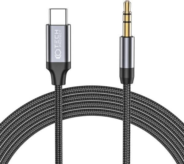 Tech-Protect USB cable Tech-protect Ultraboost USB-C/mini Jack 3.5mm audio cable 100cm Black