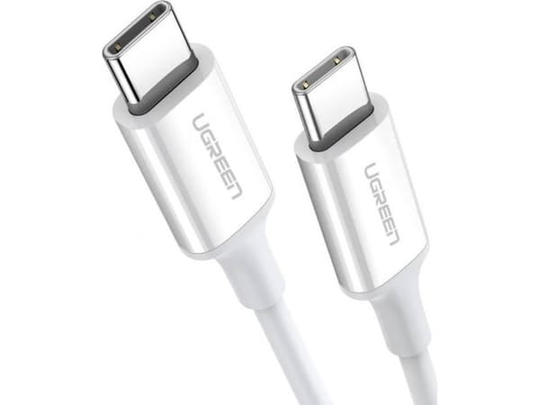USB-C til USB-C-kabel UGREEN US264, 60W, 0,5m (hvit)