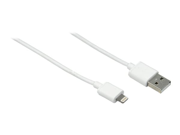 Hama Basic Line Charging/Data Cable - Lightning-kabel - Lightning hann til USB hann - 1 m - hvit