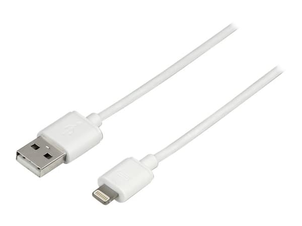 Hama Basic Line Charging/Data Cable - Lightning-kabel - Lightning hann til USB hann - 1 m - hvit