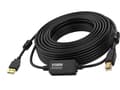 Miniatyrbild 2 av 3: Vision - USB-kabel - USB (hane) till USB typ B (hane) - USB 2.0 - 10 m - aktiv booster (inmatningsledning) - svart