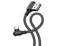 Miniatyrbild 4 av 5: Mcdodo - USB-kabel - USB typ A (hane) vinklad 90°, vändbar till 24 pin USB-C (hane) vinklad - USB 3.0 - 1.8 m - svart