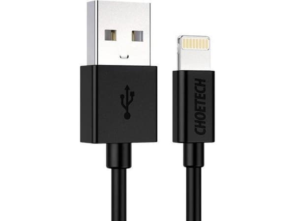 Choetech IP0026, 1,2 m, USB A, Micro-USB B/Lightning, USB 2.0, 0,48 Gbit/s, Svart