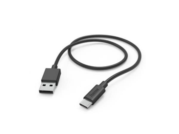 Hama 00201594, 1 m, USB A, USB C, USB 2.0, 0,48 Gbit/s, Svart