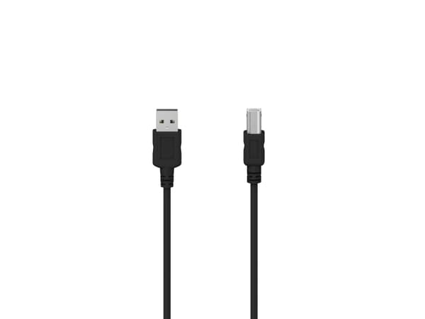 Hama 00300066, 3 m, USB A, USB B, USB 2.0, 0,48 Gbit/s, Grå