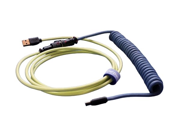 Ducky Premicord, 1,8 m, USB A, USB C, Blå, Gul
