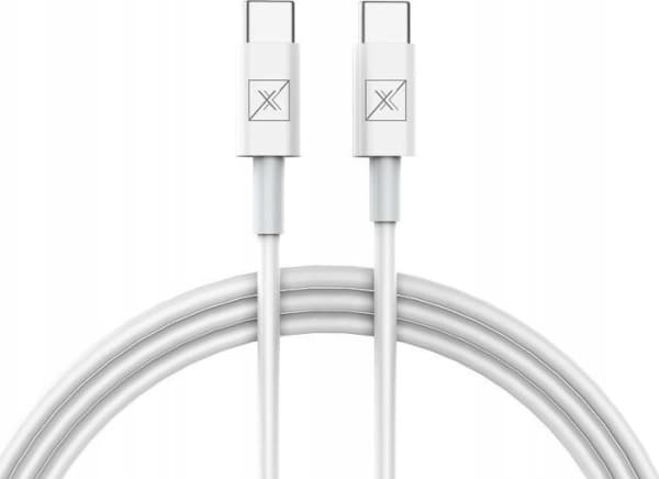 Kabel USB Maxximus CABLE MX SHOCK 20W PD C/C WHITE/BIAŁY