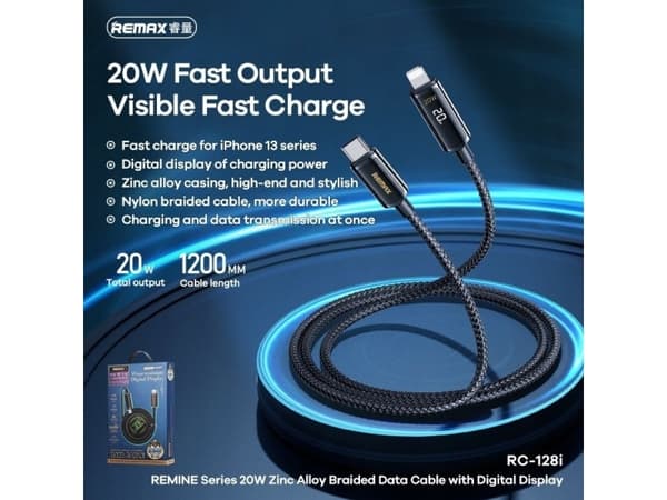 Kabel USB Remax USB-C - Lightning 1.2 m Czarny