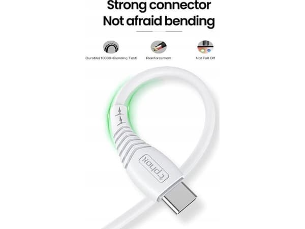 T-Phox USB-C - USB-C 1,2 m USB-kabel Vit