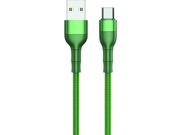 2GO 797309, 1 m, USB B, USB C, Grønn