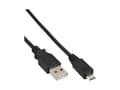 Miniatyrbild 1 av 4: InLine 31730, 3 m, USB A, Micro-USB B, USB 2.0, Hane/Hane, Svart