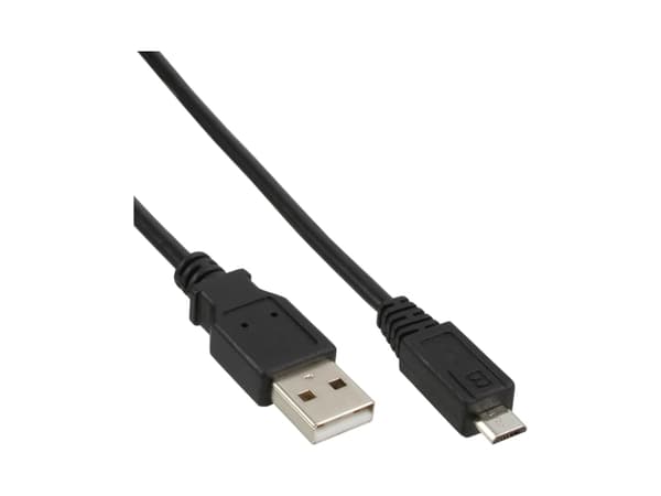 InLine 31730, 3 m, USB A, Micro-USB B, USB 2.0, Hane/Hane, Svart