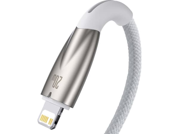 Baseus CADH000002, 1 m, Lightning, USB C, Hankjønn, Hankjønn, Hvit