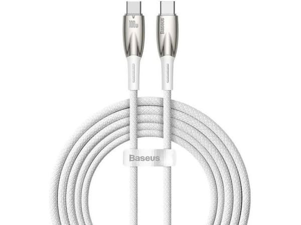 Baseus Glimmer, 2 m, USB C, USB C, 0,48 Gbit/s, Vit