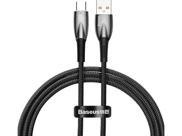 Kabel USB til USB-C Baseus Glimmer, 100W, 1m (czarny)