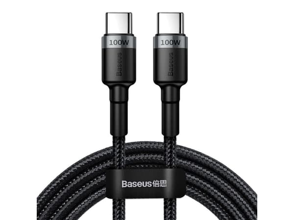 Baseus Cafule, 2 m, USB C, USB C, USB 2.0, 0,48 Gbit/s, Svart