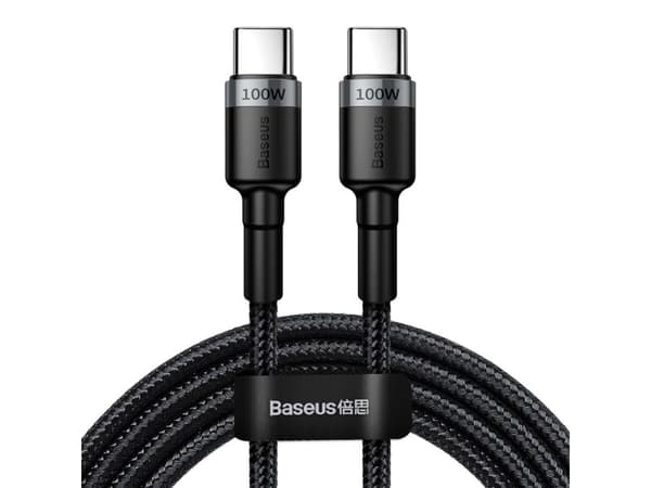 Baseus Cafule, 2 m, USB C, USB C, USB 2.0, 0,48 Gbit/s, Svart