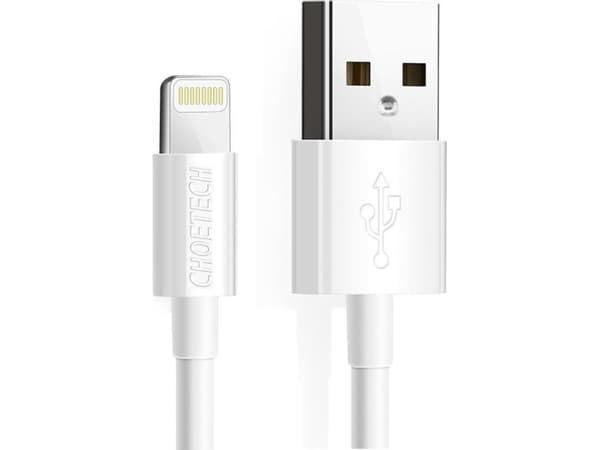 Choetech IP0027, 1,8 m, Lightning, USB A, Hankjønn, Hankjønn, Sort
