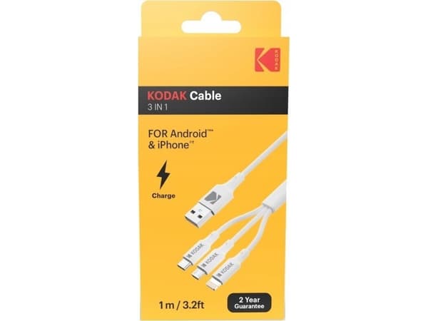Kodak USB Cable Kodak Usb 3in1 Cable/Usb Type-c Lightning Microusb/Cat 30425835