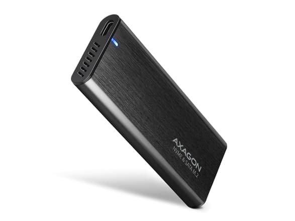 AXAGON EEM2-SB2 USB-C 3.2 Gen 2, M.2 SSD-kabinett - svart