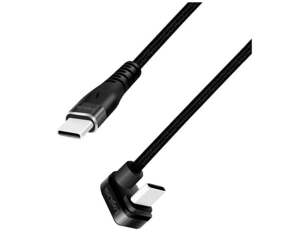 LogiLink CU0190, 1 m, USB C, USB C, USB 2.0, 0,48 Gbit/s, Svart