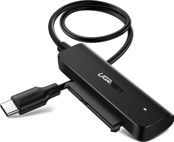 UGREEN USB-C 3.0 - 2.5" SATA-asemasovitin, 50cm (musta)