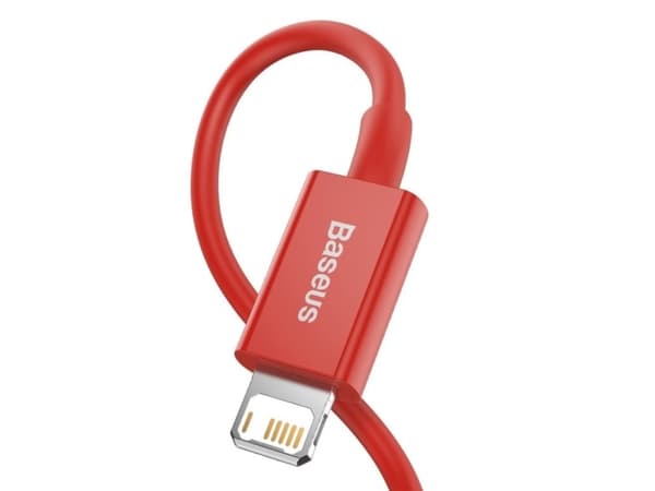 Baseus CALYS-A09, 1 m, Lightning, USB A, Hanstik, Hanstik, Rød