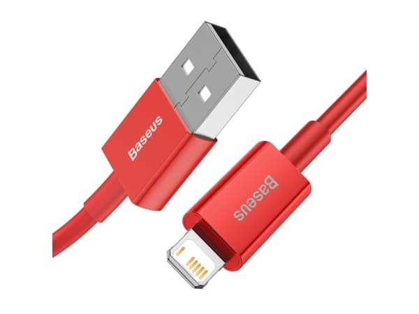 Baseus CALYS-A09, 1 m, Lightning, USB A, Hanstik, Hanstik, Rød
