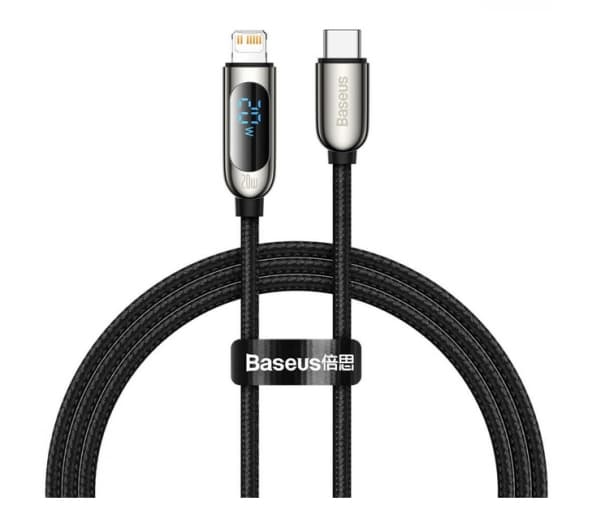 Baseus CATLSK-01, 1 m, Lightning, USB C, Male, Male, Black