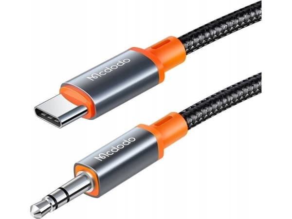 Mcdodo USB-C USB-kabel - minijack 3,5 mm 1 m Svart (CA-0820)