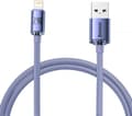 Miniatyrbild 2 av 2: Baseus Crystal Shine, 1,2 m, Lightning, USB A, Hankontakt, Hankontakt, Violett