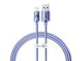 Miniatyrbild 1 av 2: Baseus Crystal Shine, 1,2 m, Lightning, USB A, Hankontakt, Hankontakt, Violett