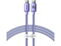 Miniatyrbild 2 av 2: Baseus Crystal Shine USB-C- till USB-C-kabel, 100W, 1,2 m (lila)