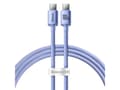 Miniatyrbild 1 av 2: Baseus Crystal Shine USB-C- till USB-C-kabel, 100W, 1,2 m (lila)