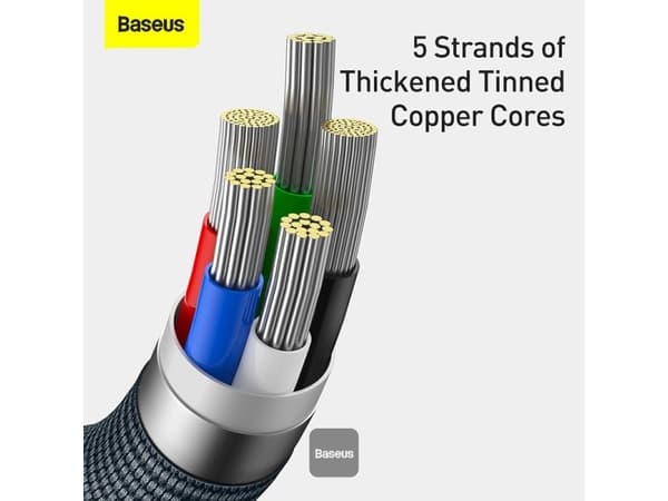 Baseus CAJY000203, 1,2 m, Lightning, USB C, Hankjønn, Hankjønn, Blå