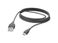 Miniatyrbild 1 av 3: Hama 00201588, 3 m, USB A, Micro-USB B, USB 2.0, 480 Mbit/s, Sort