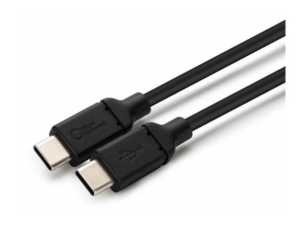 MicroConnect - USB-kabel - 24 pin USB-C (hane) till 24 pin USB-C (hane) - 20 V - 3 A - 1.5 m - svart
