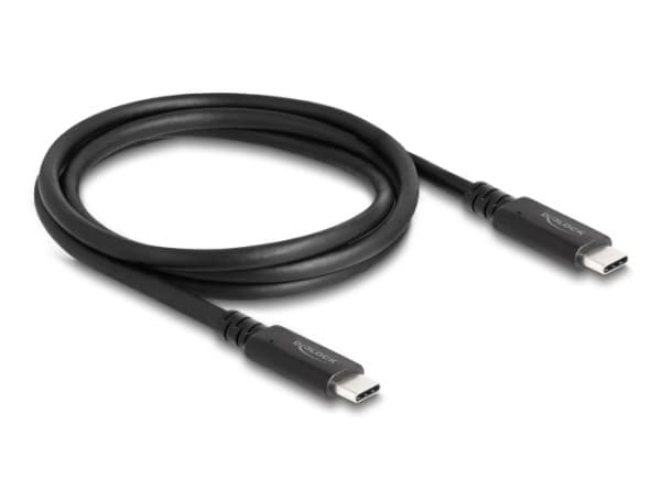 Delock - USB-kabel - 24 pin USB-C (hane) till 24 pin USB-C (hane) - USB4 / Thunderbolt 3 / DisplayPort - 48 V - 5 A - 1.2 m - utökat effektområde (EP