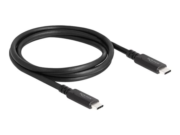 Delock - USB-kabel - 24 pin USB-C (hane) till 24 pin USB-C (hane) - USB4 / Thunderbolt 3 / DisplayPort - 48 V - 5 A - 1.2 m - utökat effektområde (EP
