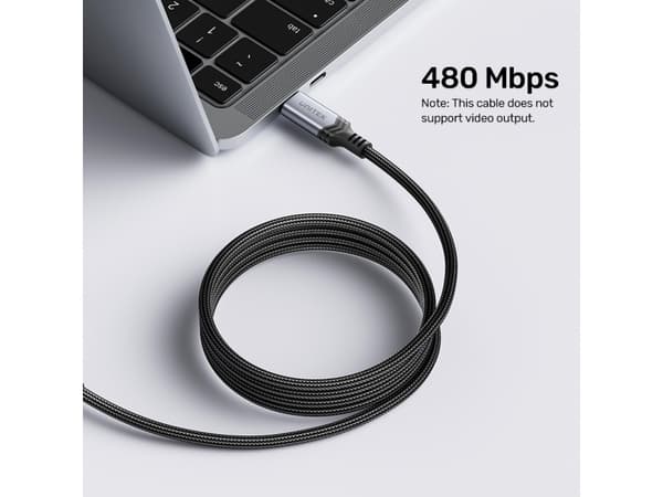 UNITEK USB-C LATAUSKAAPELI 3.1, PD 240W, 2M