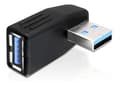 Miniatyrbild 1 av 3: DeLOCK USB 3.0 adapter, vinklad 270° horisontellt, Typ A ha-ho