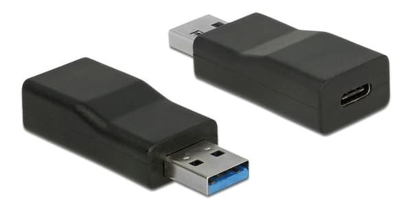 DeLOCK USB-konverter, USB-C - USB-A, 3.1 Gen 2, sort