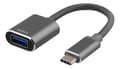 Miniatyrbillede 1 af 3: DELTACO USB-C  3.1 to USB-A OTG adapter, aluminium, retail box, gray