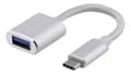 Miniatyrbillede 2 af 3: DELTACO USB-C 3.1 Gen 1 to USB-A OTG adapter, alu, white bag, silver