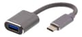Miniatyrbillede 2 af 3: DELTACO USB-C 3.1 Gen 1 to USB-A OTG adapt, aluminium, white bag, gray