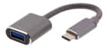 Miniatyrbillede 1 af 3: DELTACO USB-C 3.1 Gen 1 to USB-A OTG adapt, aluminium, white bag, gray