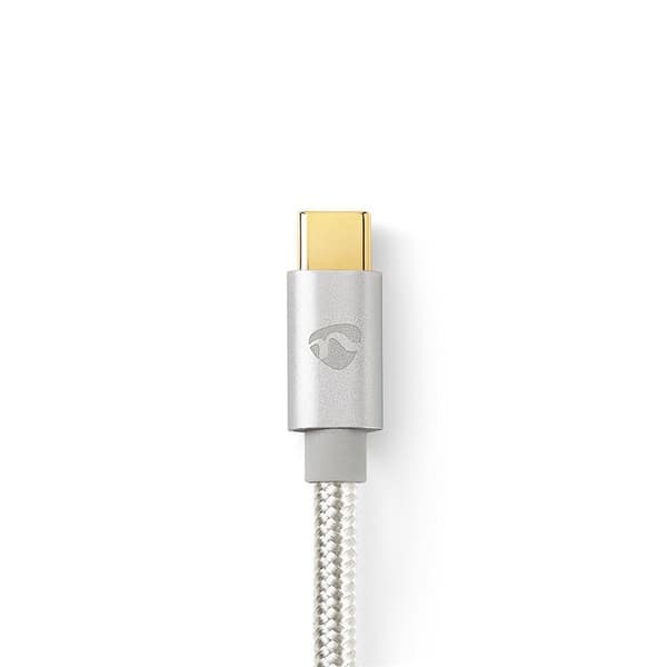 Nedis USB-kabel | USB 2.0 | USB-C™ Hane | USB Micro-B Hane | 10 W | 480 Mbps | Guldplaterad | 2.00 m | Rund | Flätad / Nylon | Aluminium | Kartong med