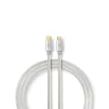 Miniatyrbild 1 av 8: Nedis USB-kabel | USB 2.0 | USB-C™ Hane | USB Micro-B Hane | 10 W | 480 Mbps | Guldplaterad | 2.00 m | Rund | Flätad / Nylon | Aluminium | Kartong med