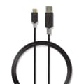 Miniatyrbillede 2 af 4: Nedis USB-kabel | USB 3.2 Gen 1 | USB-A Han | USB-C™ Han | 60 W | 5 Gbps | Guldplateret | 1.00 m | Runde | PVC | Antracit | Window Box