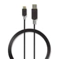 Miniatyrbillede 1 af 4: Nedis USB-kabel | USB 3.2 Gen 1 | USB-A Han | USB-C™ Han | 60 W | 5 Gbps | Guldplateret | 1.00 m | Runde | PVC | Antracit | Window Box